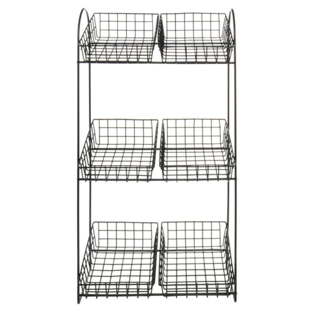 Hubert 92613 - Basket Display Stand, 3-tier, 12-1/4" X 7-3/4" X 24"H