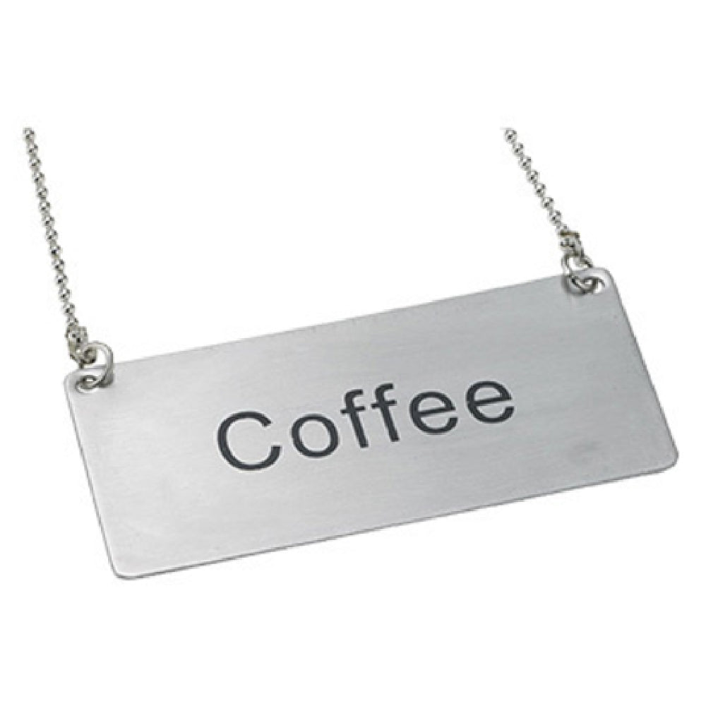 Winco SGN-203 Beverage Chain Sign "Coffee" 3-1/2"L X 1-3/4"W