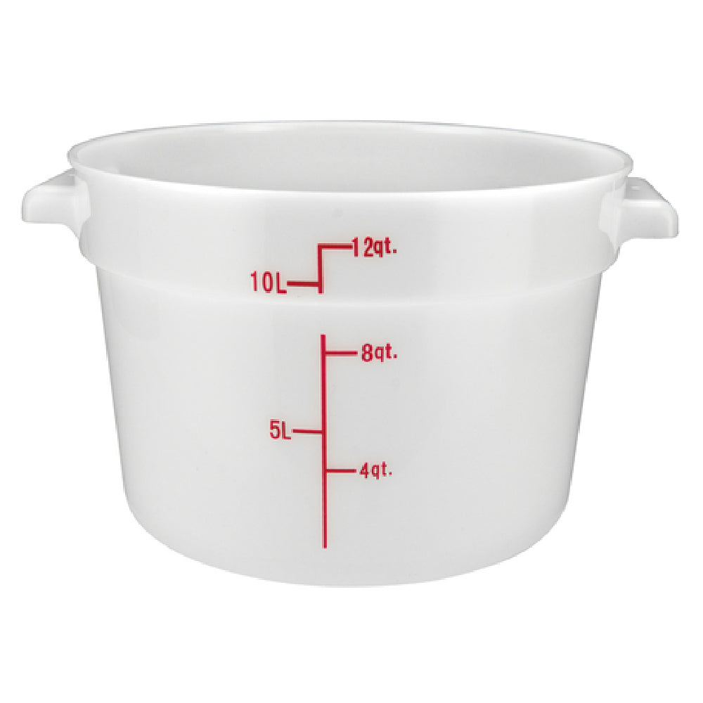 Winco PPRC-12W Storage Container 12 Qt. 12.31" X 14.13" X 8.38"H