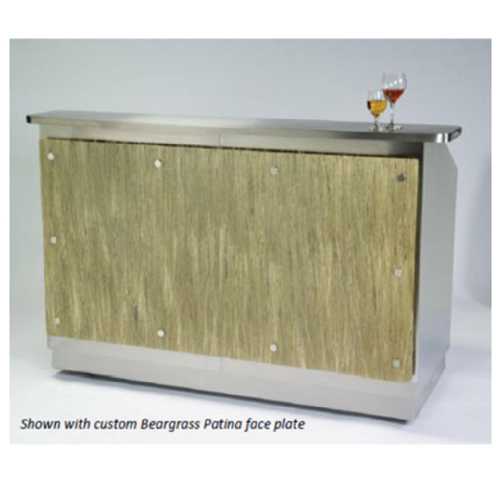 Geneva 76112 Wilson Portable Bar 96"W X 30"D X 47-1/2H" Stainless Steel Interior With Acrylic Face Plate