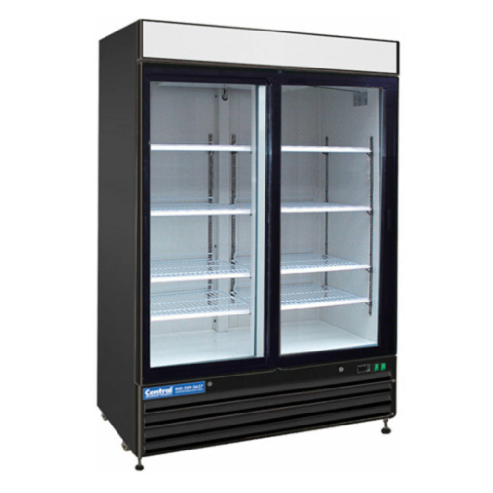 Hubert 69K-112 - Kratos® Sliding Glass Door Merchandiser, Black, 2 Doors