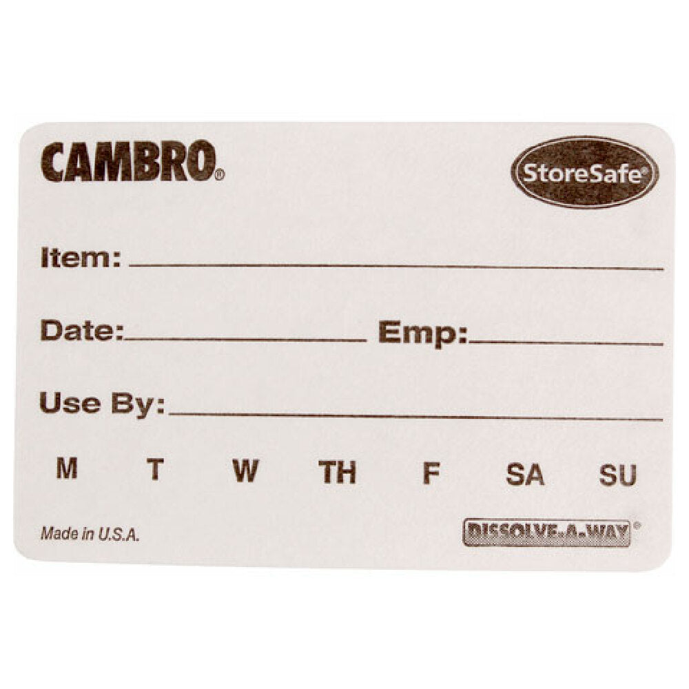 Cambro 23SL Labels Food Rotation 100
