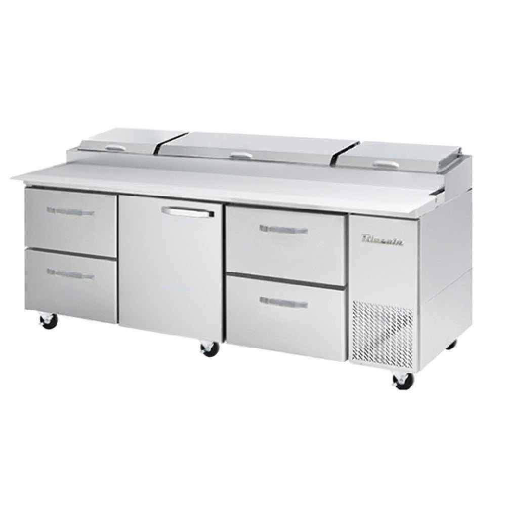 Blue Air BAPP93-D4LR-HC - Pizza Prep Table, Three-section, 93-1/4"W