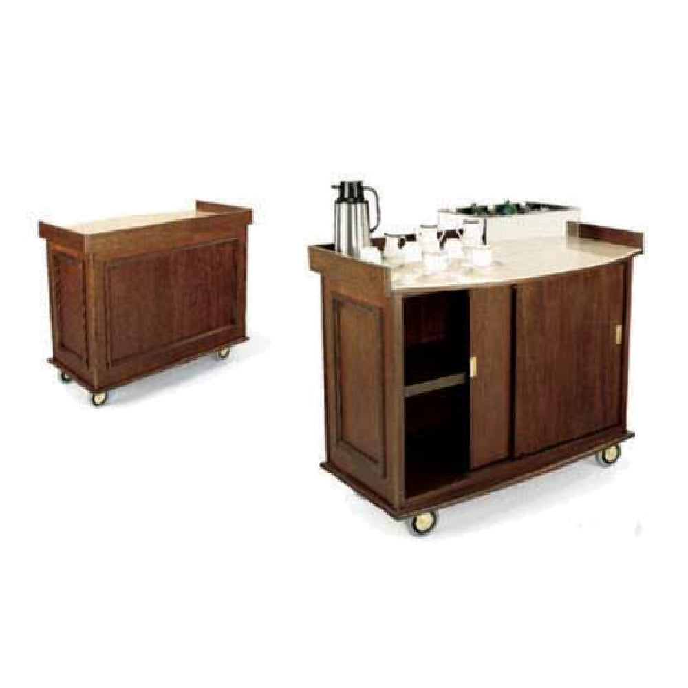 Forbes Industries 5759 Beverage Cart Wood Veneer Cabinet Solid Wood Molding