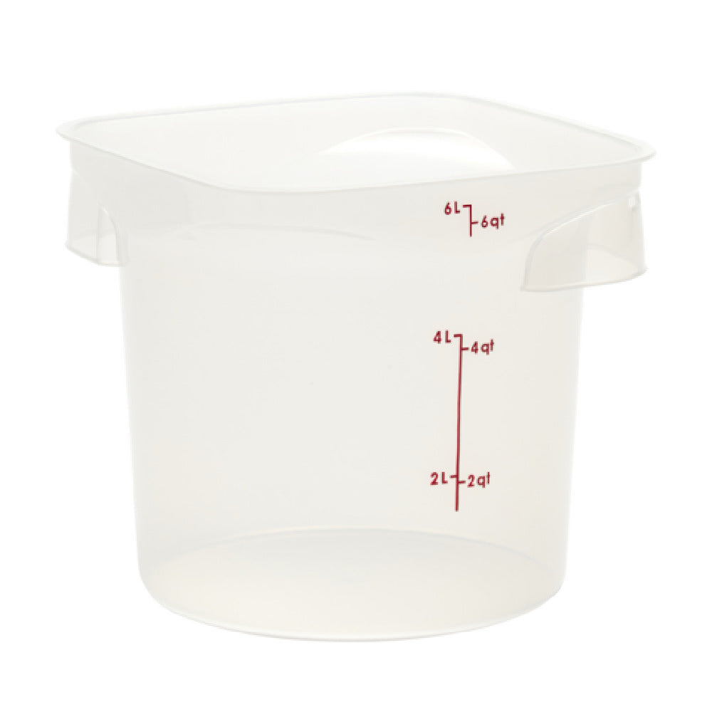 Cambro 6RFSPROPP190 CamRound® FreshPro Round Food Container 6 Qt. 9"L X 9"W X 8.1"H