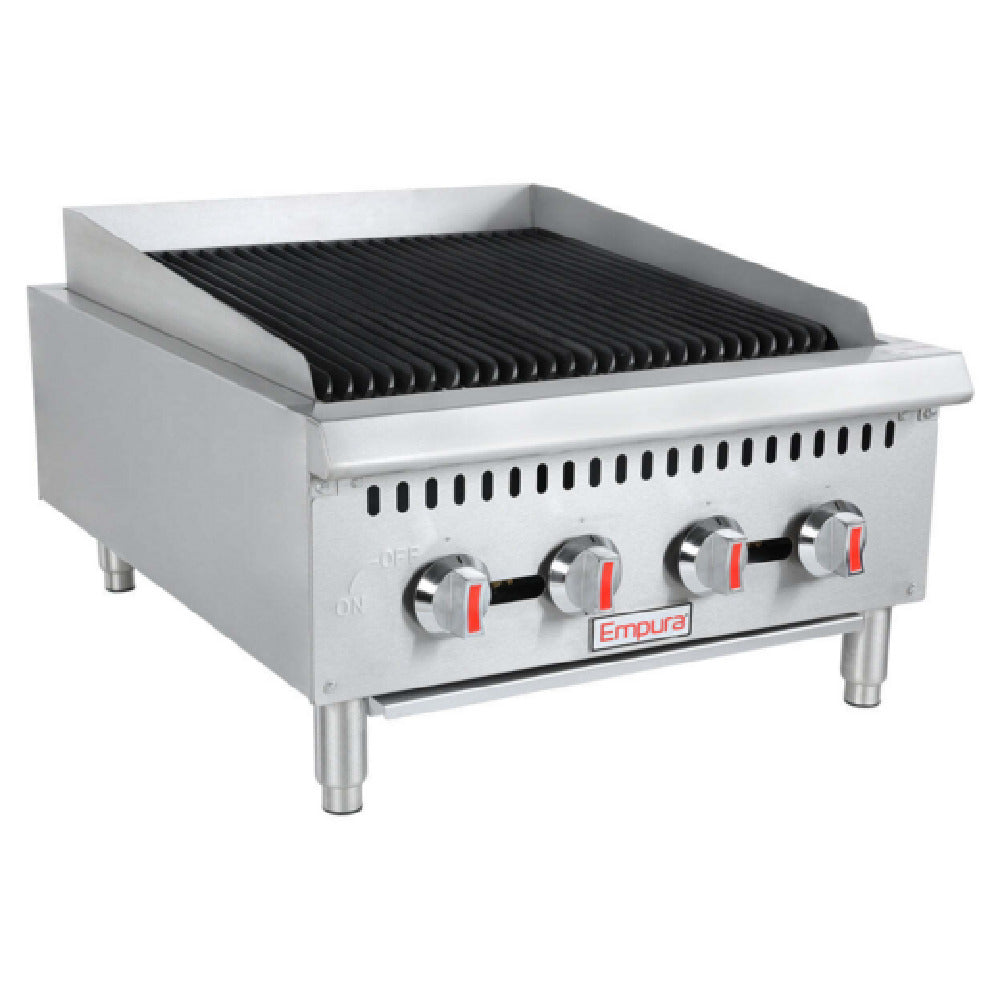 Empura ECB-24 - Heavy-Duty Gas Charbroiler, Natural Gas, 24"W X 29.3"D X 16"H