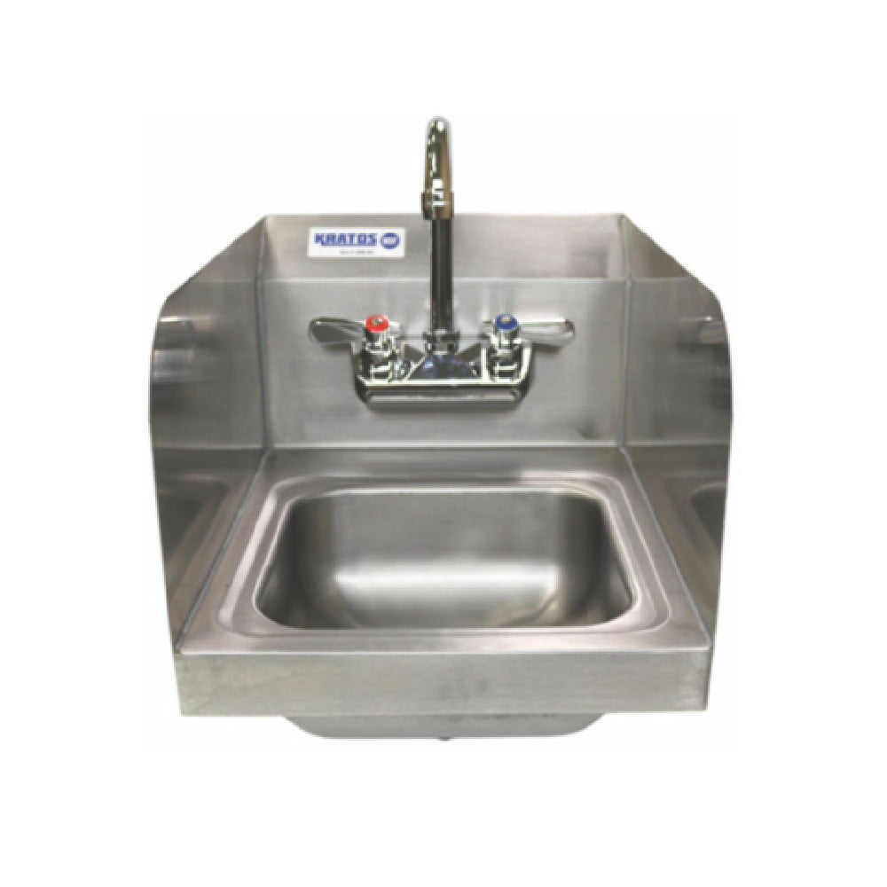 Hubert 28W-091 - Kratos® Commercial Hand Sink With Gooseneck Faucet, 12"W X 16"D X 12. 75"H