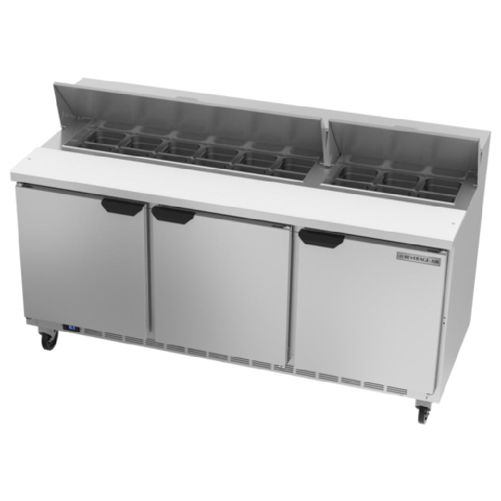 Beverage Air SPE72HC-18 Sandwich Top Refrigerated Counter Three-section 72"W