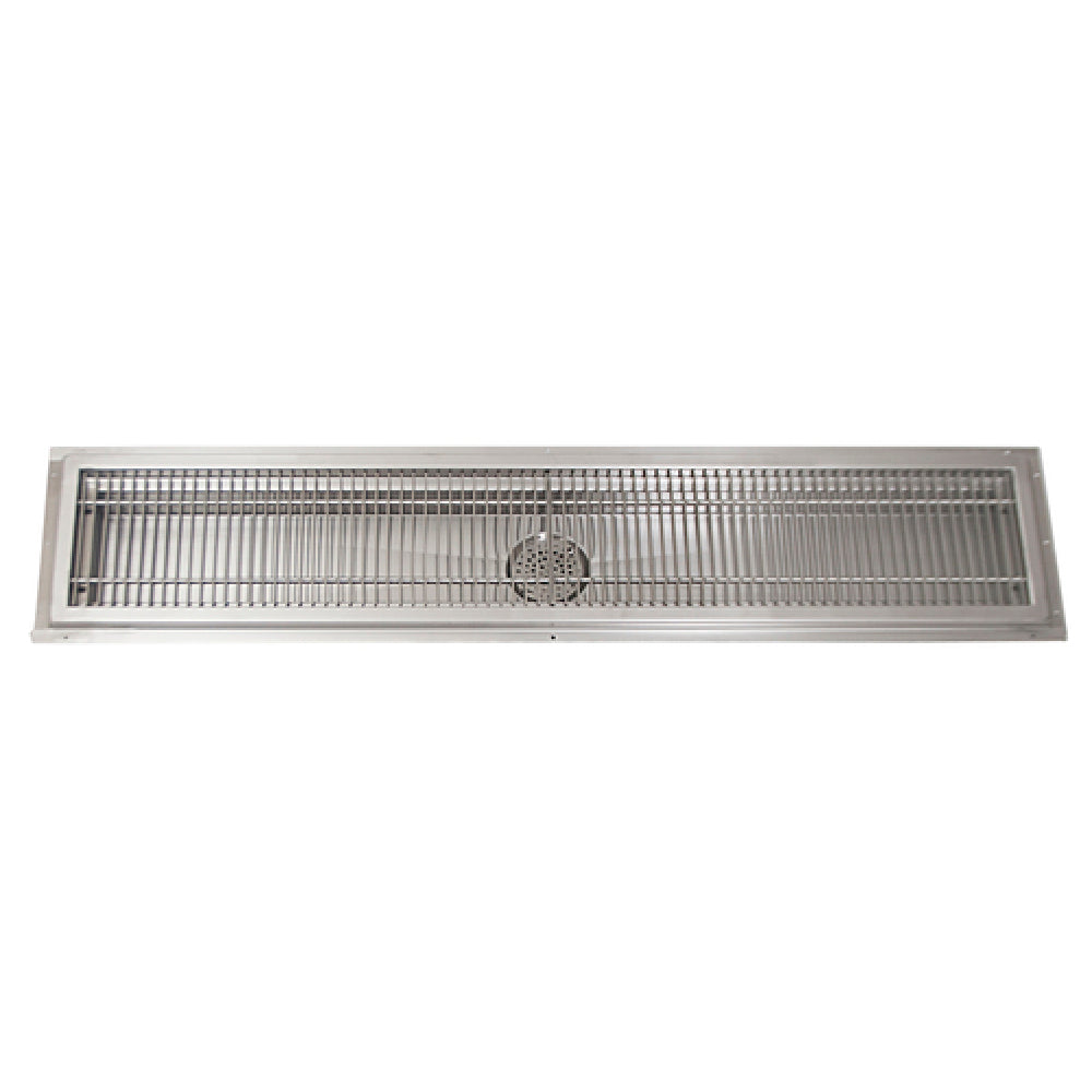 BK Resources FTRS-1824 Floor Trough 24"W X 18"D X 2-3/4" Deep Removable Flat Bar Subway Grate