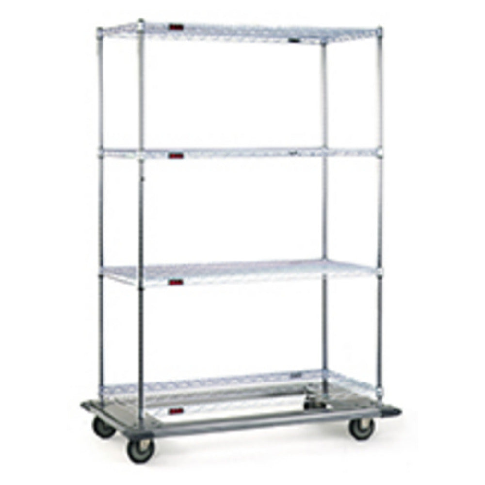 Eagle DT2436-ZSB Dolly Truck 4-tier 36"W X 24"D Wire Shelves With Patented QuadTruss® Design