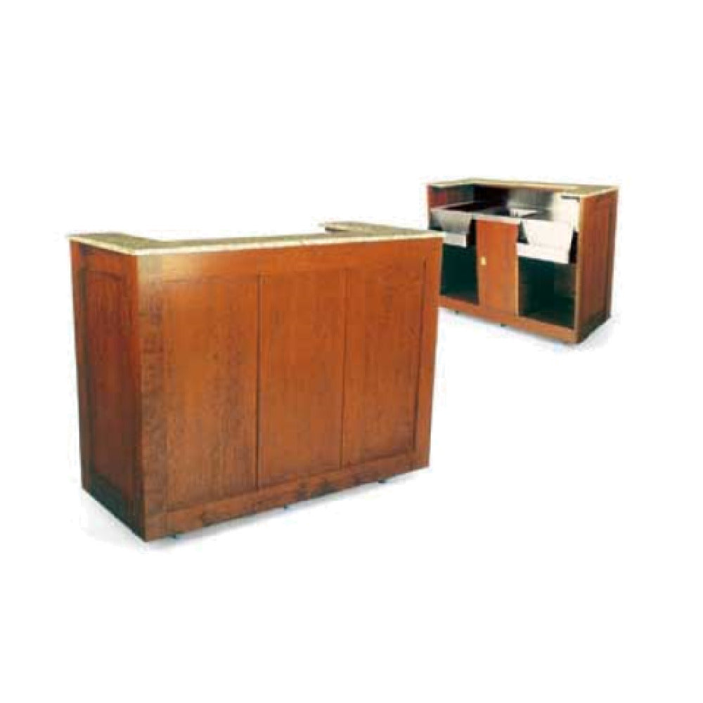 Forbes Industries 5789-6 Mobile Bar 26"W X 72"L X 48"H 6 Ft. Bar Length