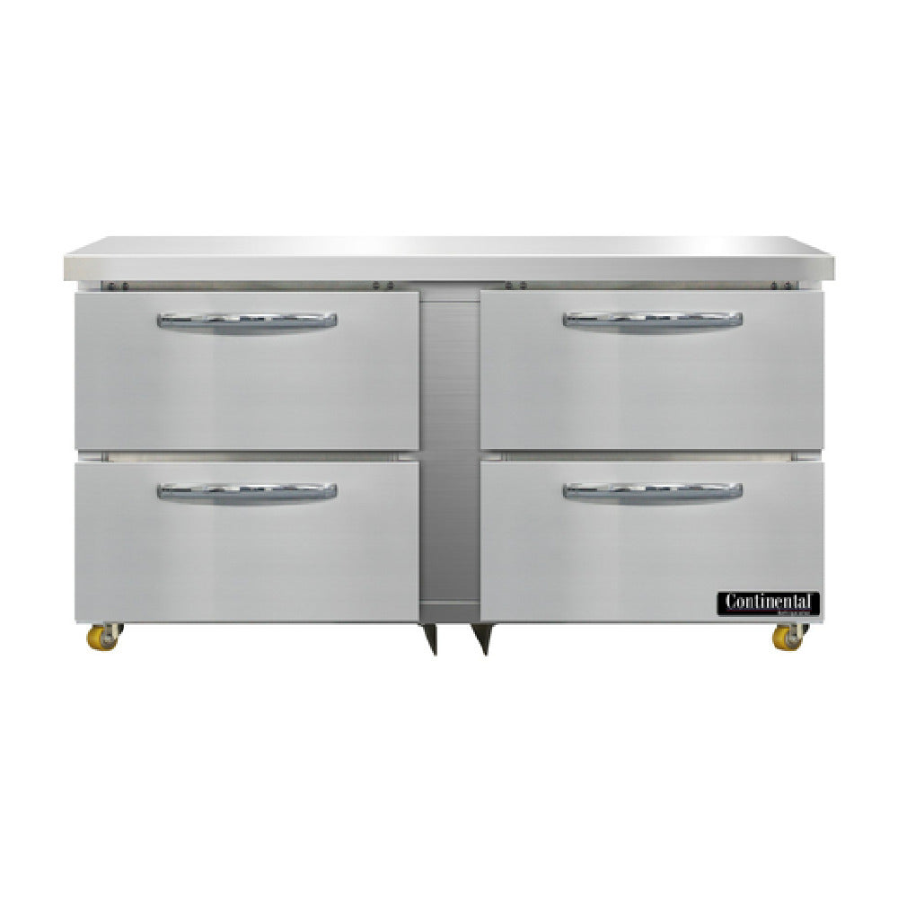 Continental Refrigerator DF60N-U-D Designer Line Undercounter Freezer 60"W Two-section