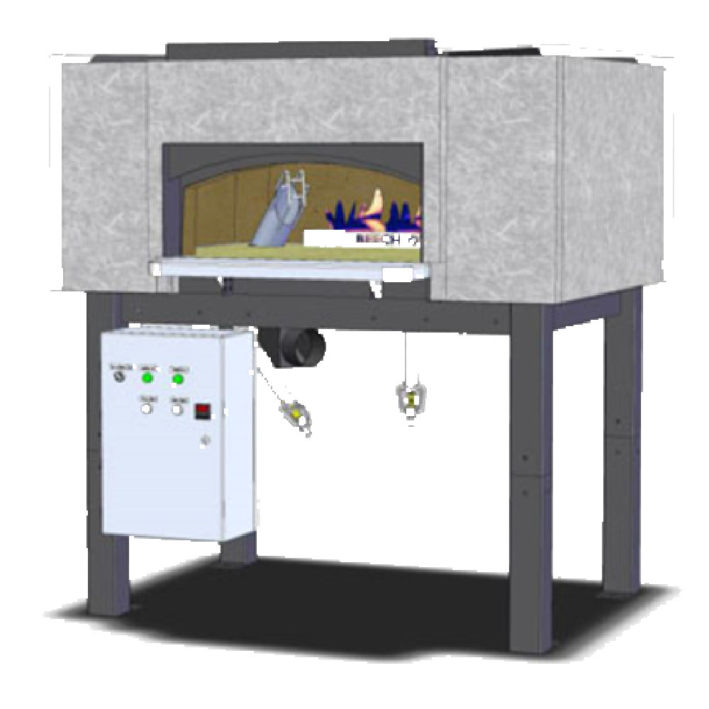 Beech Ovens REC1250FG Full Gas Oven With Radiant Flame Burners Standard Rectangular Stone Hearth Baking Oven