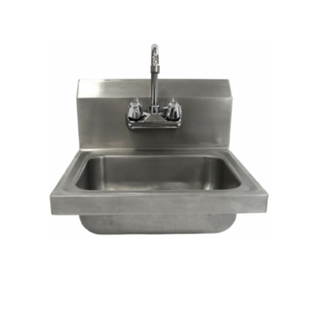 Hubert 28W-088 - Kratos® Commercial Hand Sink With Gooseneck Faucet, 17"W X 15. 25"D X 13. 5"H