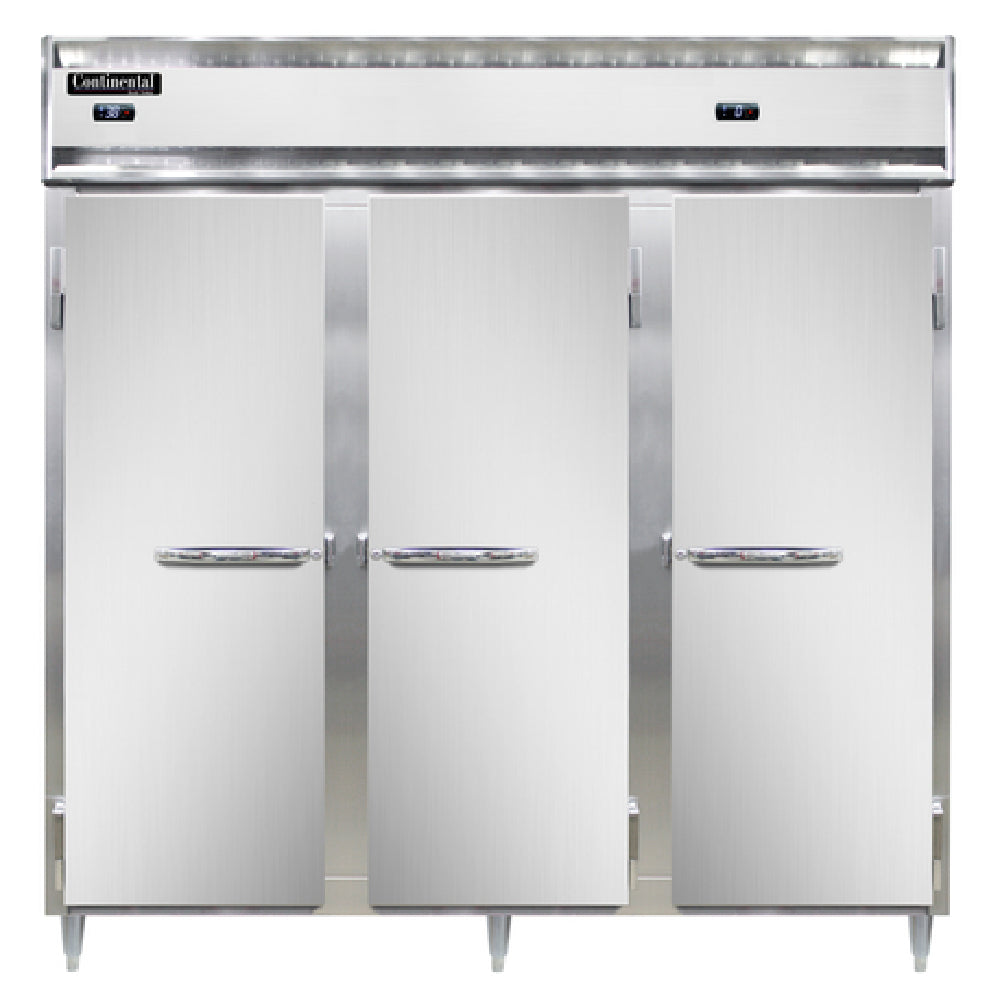 Continental Refrigerator D3RRFN Designer Line Refrigerator/Freezer Reach-in Three-section