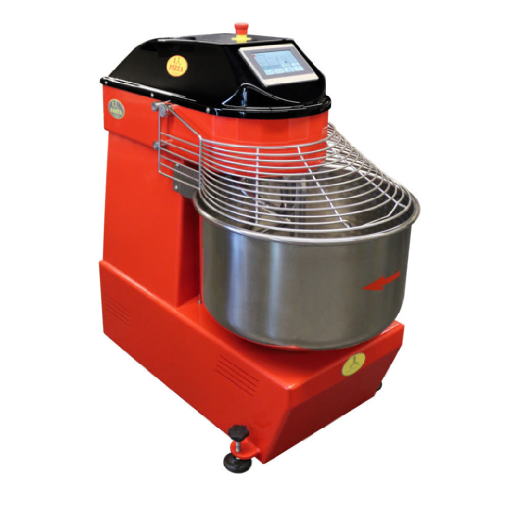 Arcobaleno Pasta Equipment ASM100 Spiral Mixer Variable Speed 105 Qt. (100 L) Stainless Steel Rotating Bowl