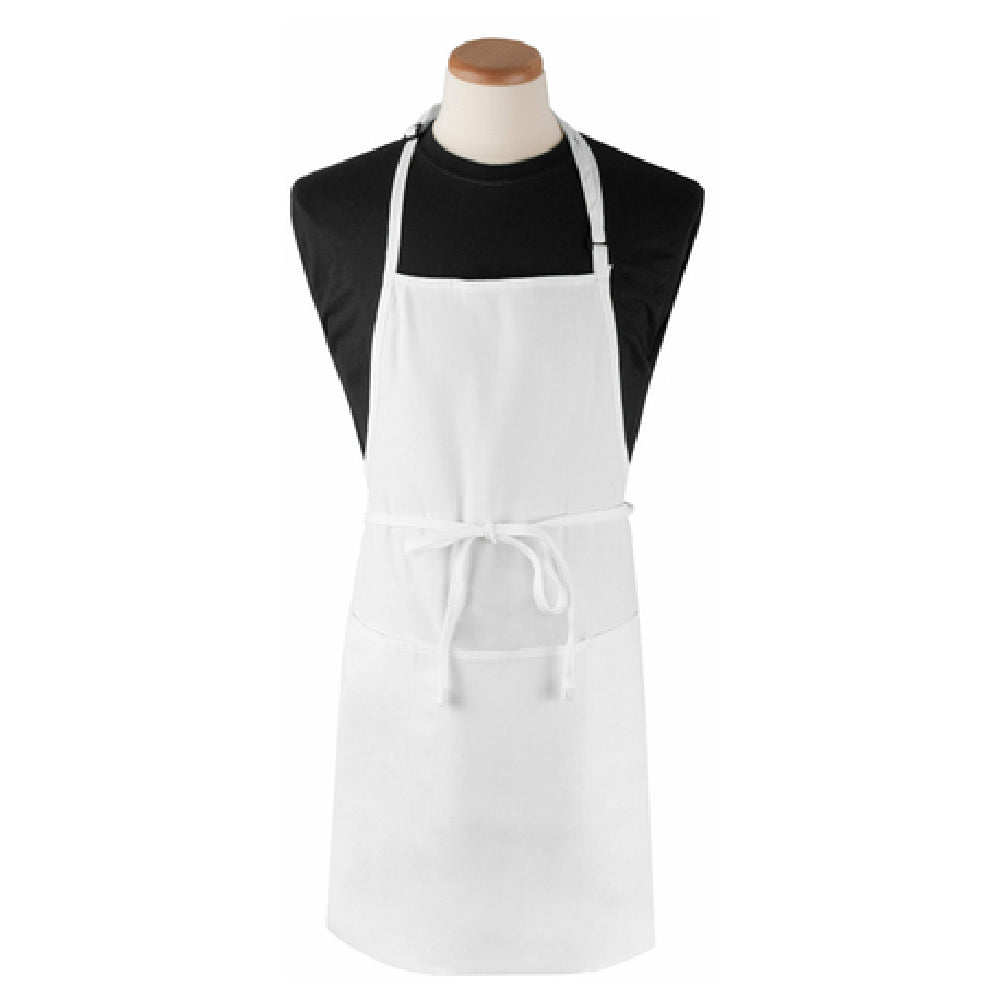John Ritzenthaler Company CL3PBIAELWH Chef Revival® Bib Apron 26" X 31" Extra Long 3 Front Pockets And Pen Pocket