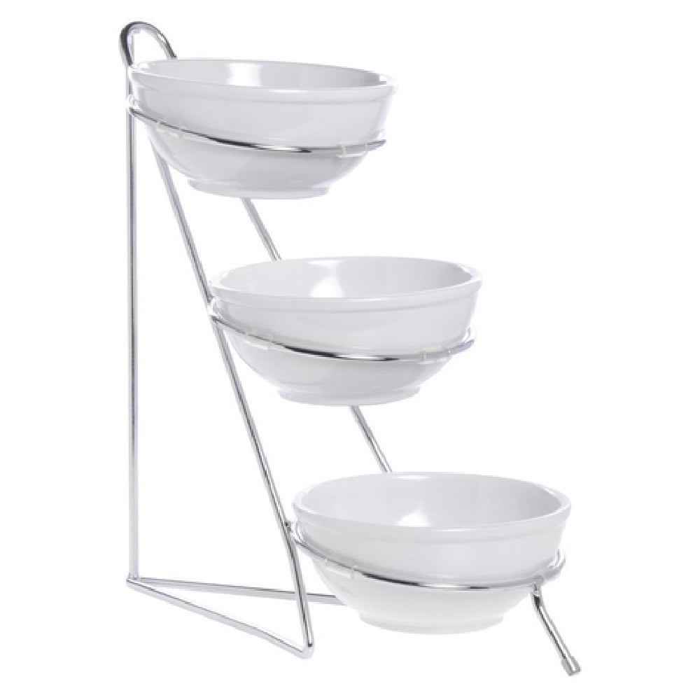 Hubert 81038 - Bowl Display Stand, 3-tier, 8" X 15" X 19-1/2"H Overall