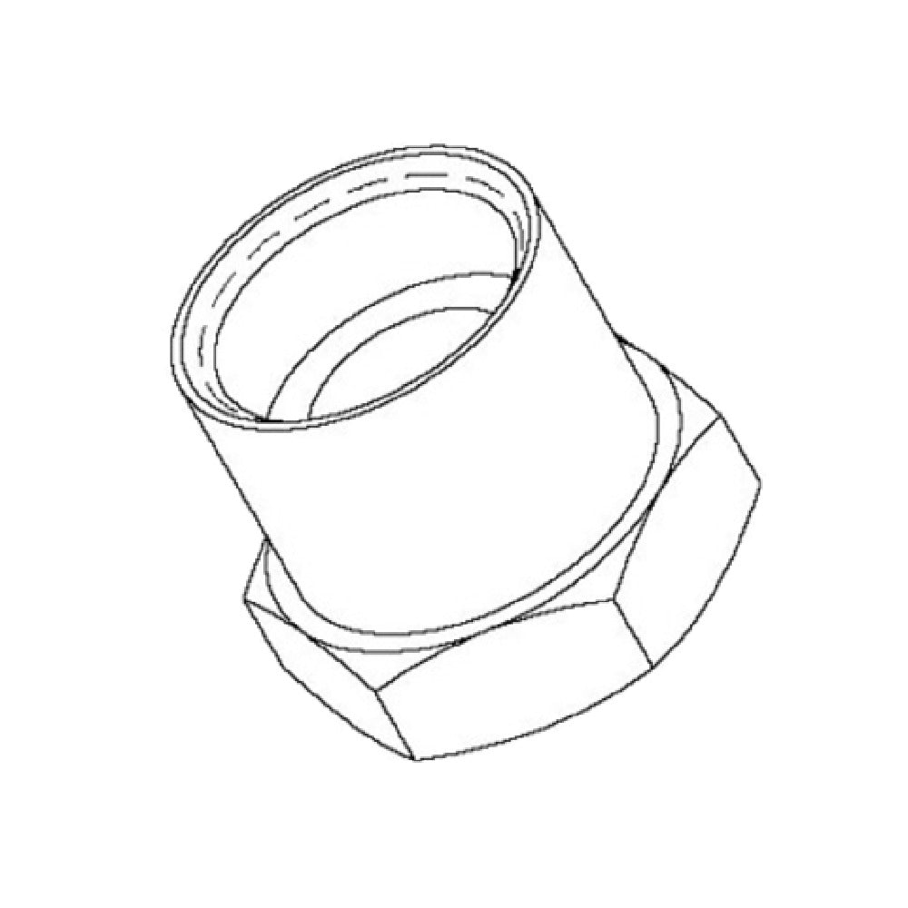 T&S Brass 016154-25 Hose Adapter 1-1/16" Long 1-1/8" Hex