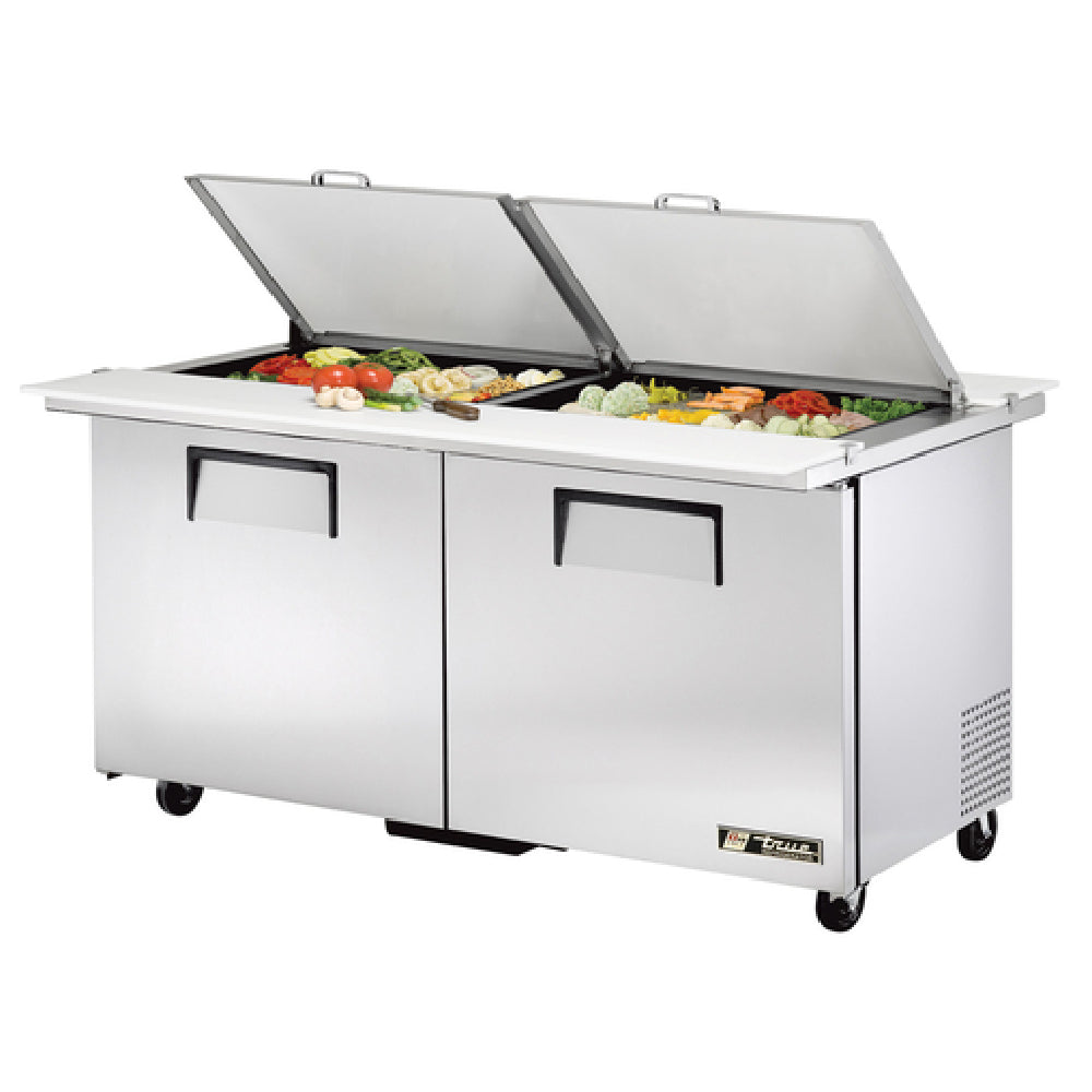 True Refrigeration TSSU-60-24M-B-DS-ST-HC Dual Side Mega Top Sandwich/Salad Unit