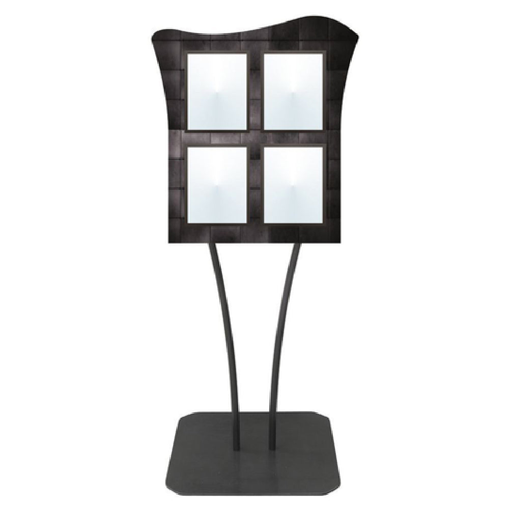 Hubert 69719 - Menu Board, 4-pocket, Floor Stand