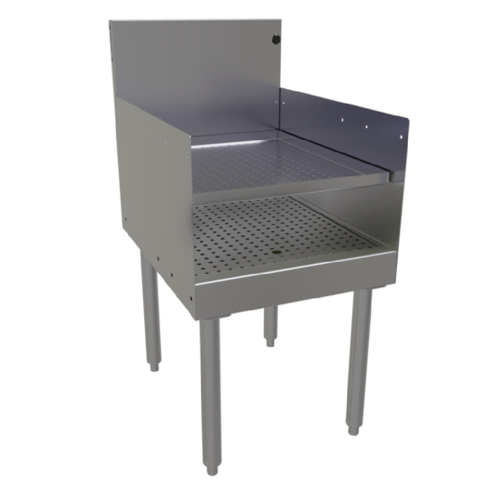 Glastender RDBB-18 Recessed Drainboard Free Standing 18"W X 24"D (depth To Match 24" Deep Units Without Speed Rail)
