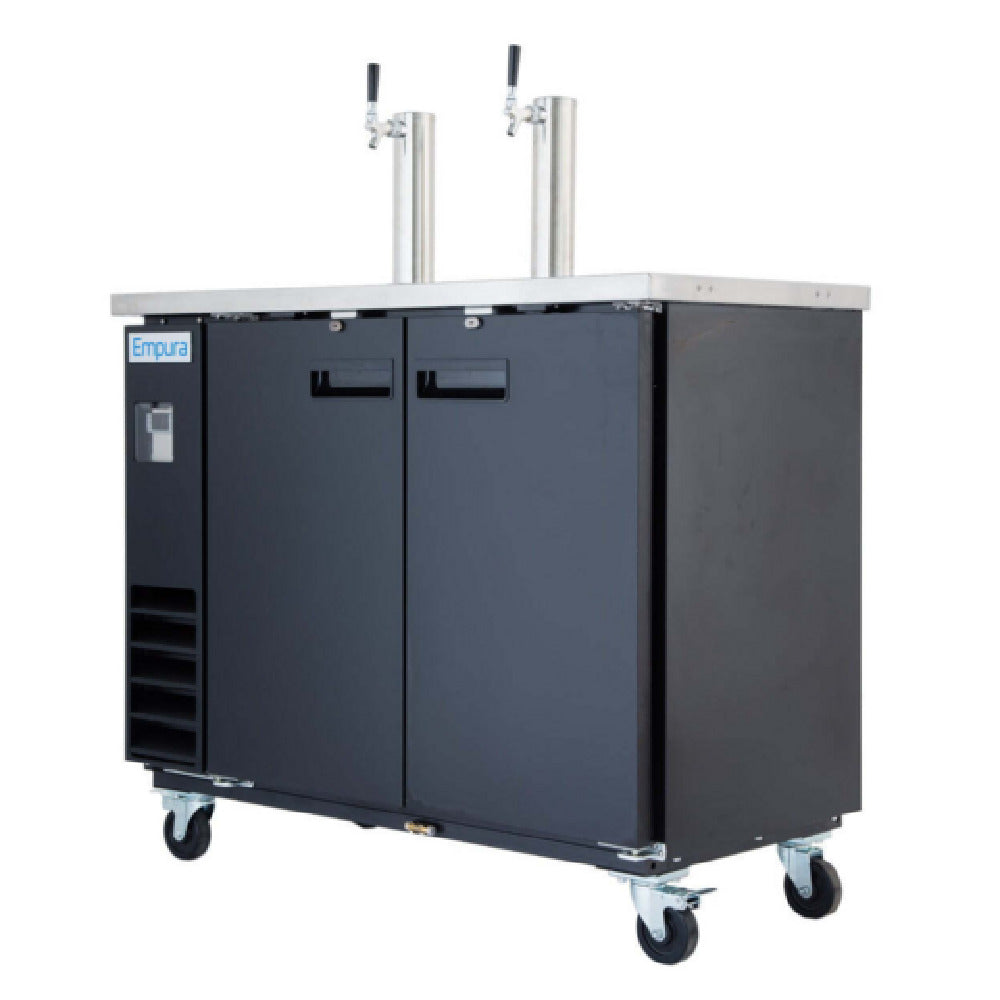 Empura E-KDD2-2 - Direct Draw Beer Dispenser, 49.1"W X 24.41"D X 41.9"H, 12.5 Cu. Ft. Capacity