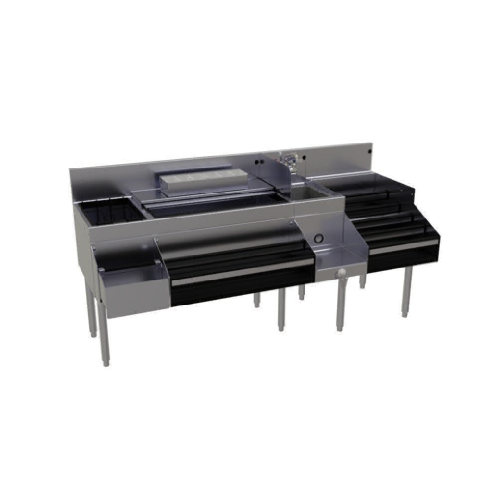 Glastender ALL-72A-CP10 All-In-One Underbar Ice Bin/Cocktail Station Blender Station