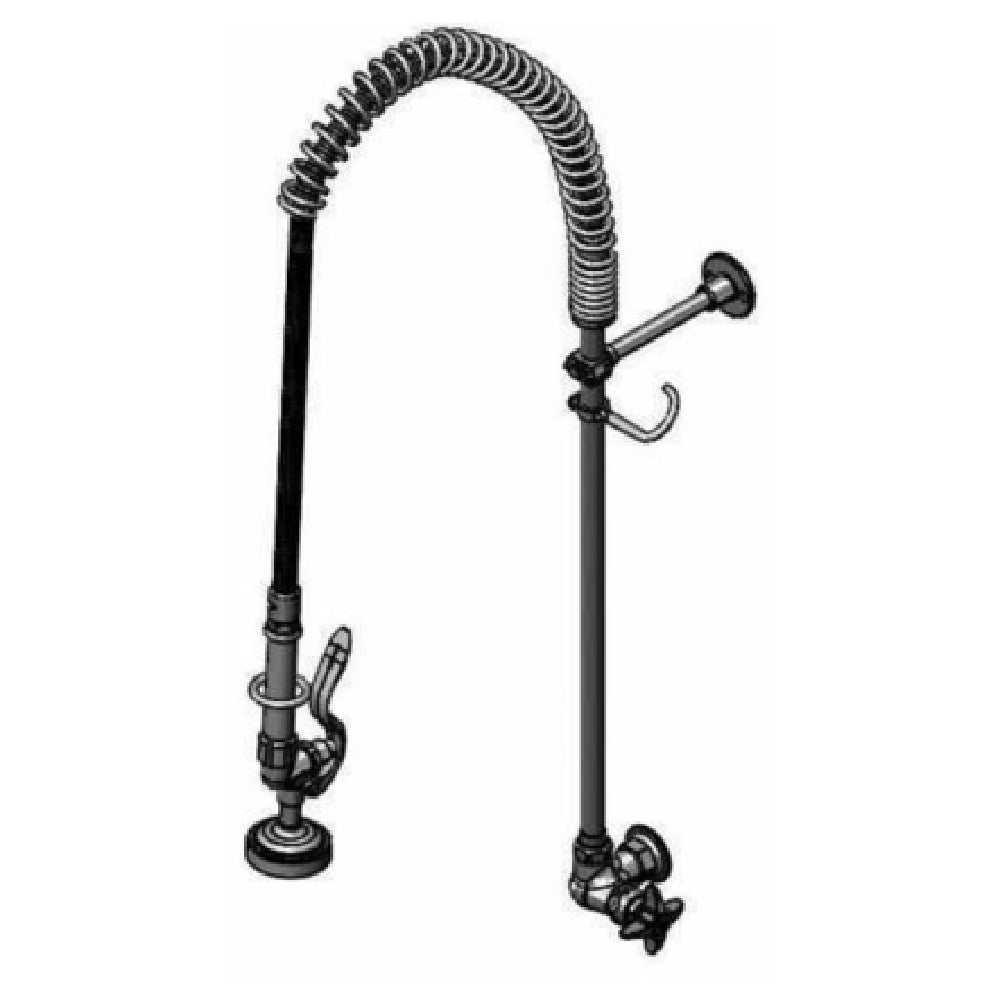 T&S Brass B-2285-B-22R-W EasyInstall Pre-Rinse Unit Wall Mount Single Hole Base