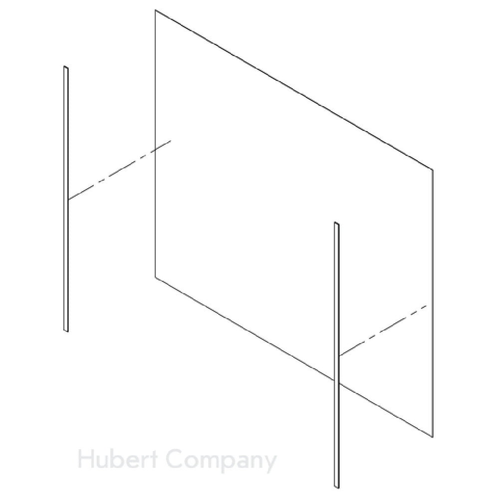 Hubert 42871 - Shield, 36"L X 30"H, Rectangular