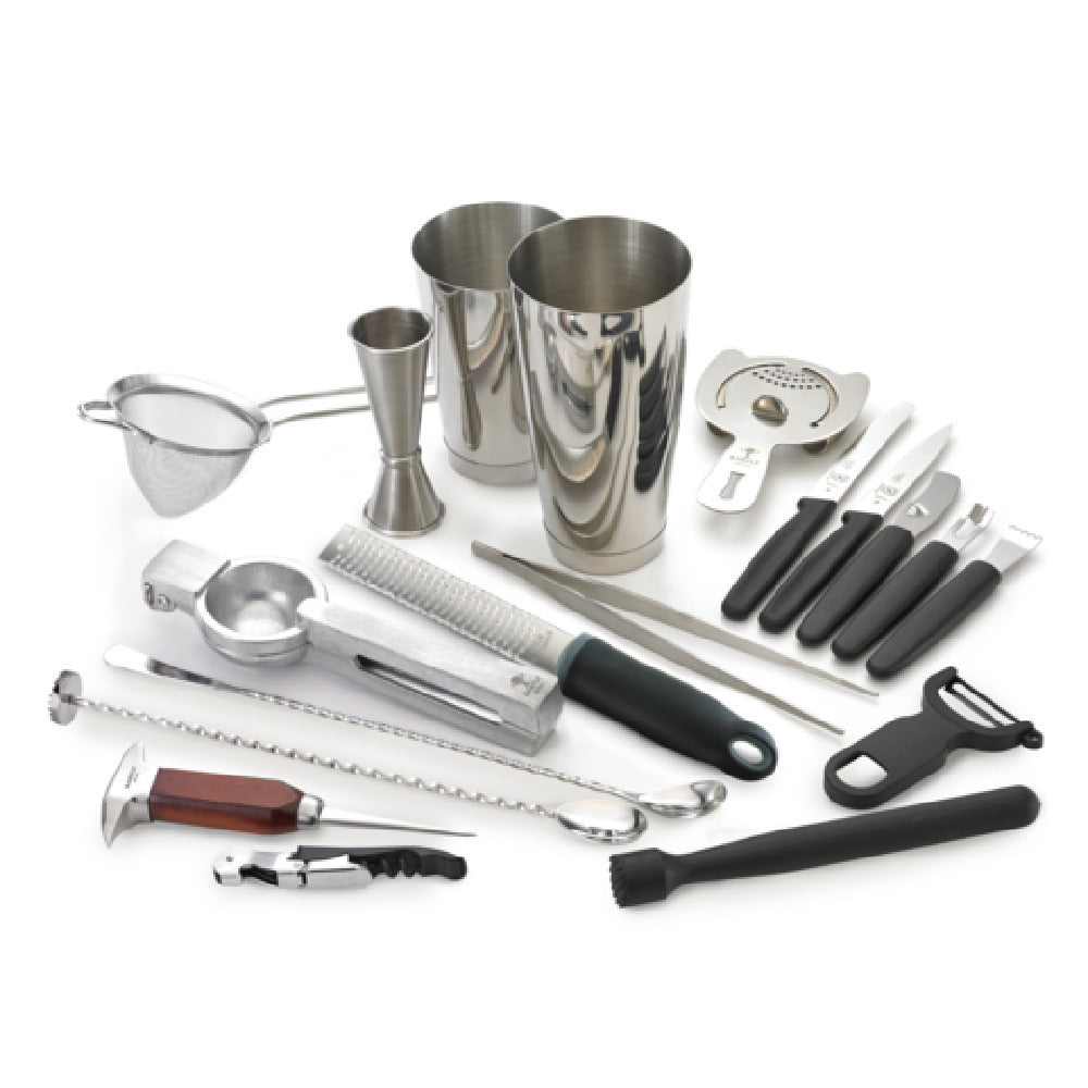 Mercer M37102 - Barfly® Deluxe Set, 18-piece, Includes: (1) Cocktail Shaker Set