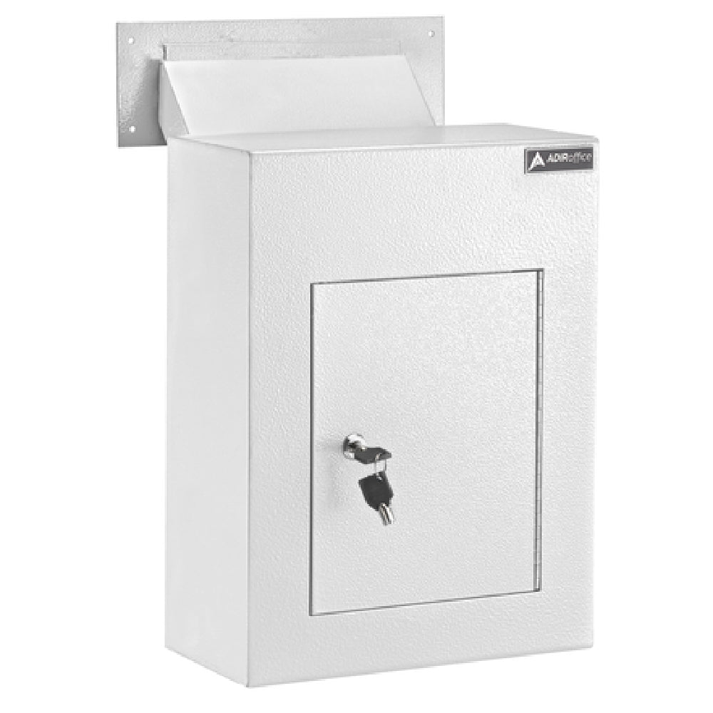 Alpine Industries ADI631-10-WHI Through The Wall Drop Box With Adjustable Chute Mail Receptacle