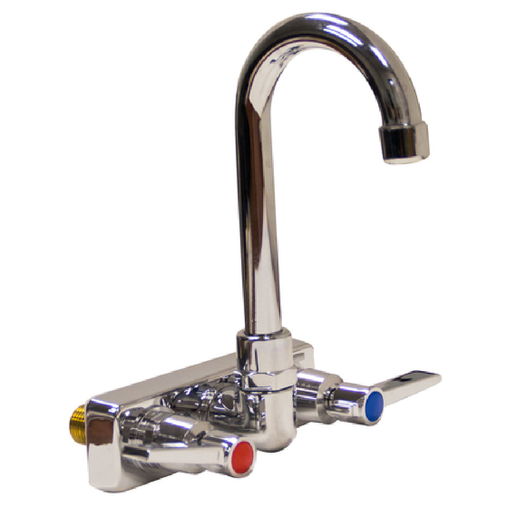 Advance Tabco K-59 Faucet 4" O.C Splash Mounted With 3-1/2" Gooseneck Spout
