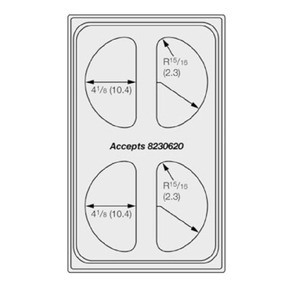 Vollrath 8241310 Miramar™ Template For Half Oval Decorative Pans Night Sky Color