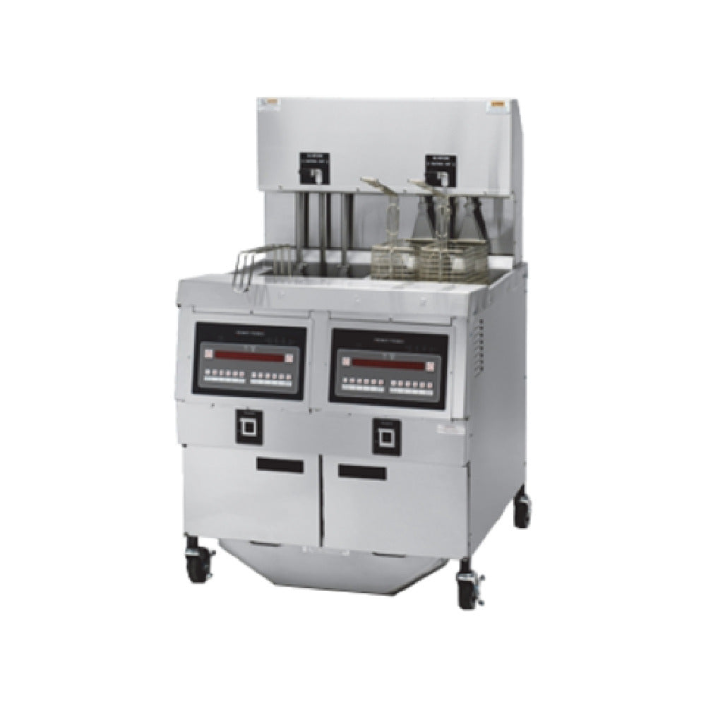 Henny Penny OGA322.04_NAT OGA-322 Gas Auto Lift Open Fryer 2 Wells COMPUTRON 8000 Controls