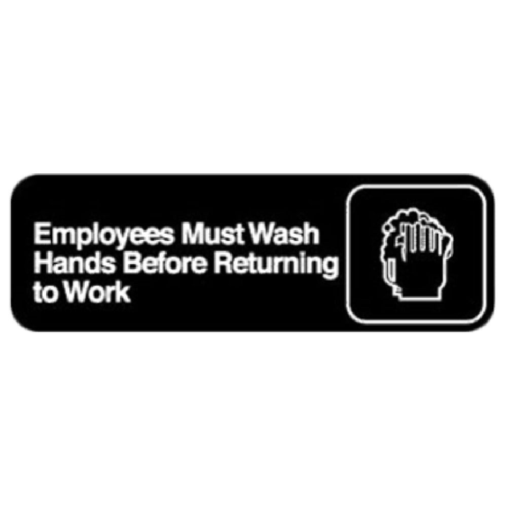 Royal ROY 394530 - Sign, 3" X 9", "Must Wash Hands"