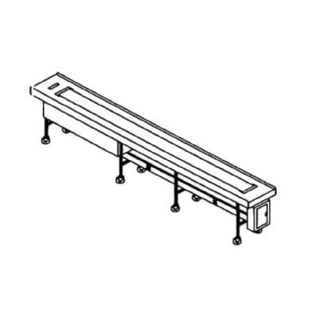 Piper Products FABRIC-18 - Tray Make-Up Conveyor, Single Fabric Belt, Stainless Steel Belt Pan