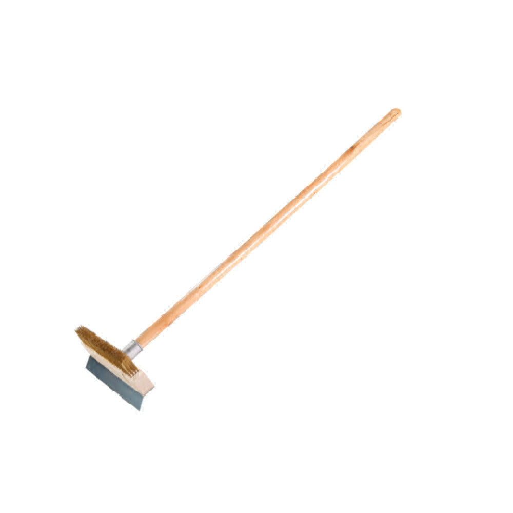 CACChina B2PO-10H36 - Pizza Oven Brush Scraper, 36"W X 10"L, Wooden Handle