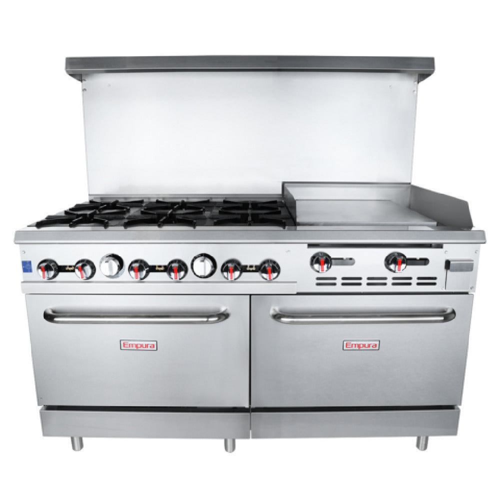 Empura EGR60-G24_NAT - Double Base Gas Range, Natural Gas, 60"W X 32-5/8"D X 60-1/8"H