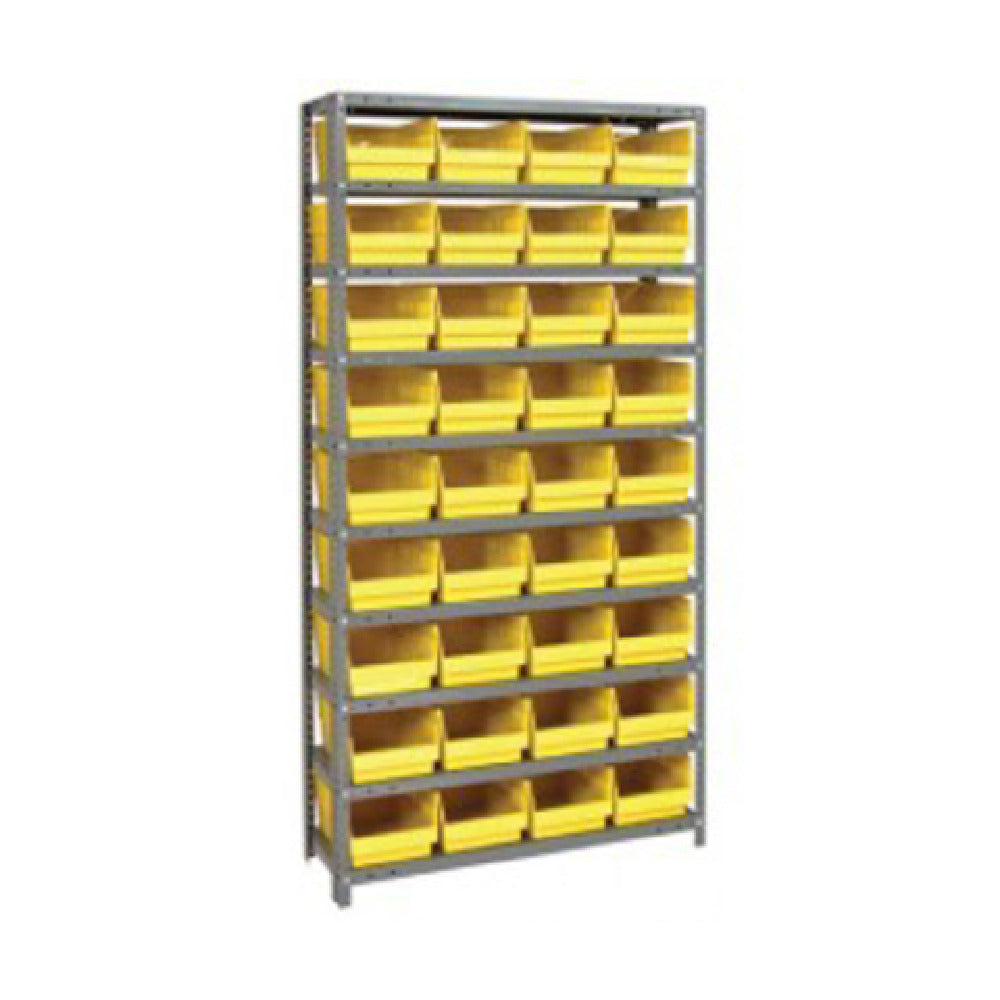 Quantum 1275-207_RED - Shelving Unit, 12"D X 36"L X 75"H, Heavy Duty