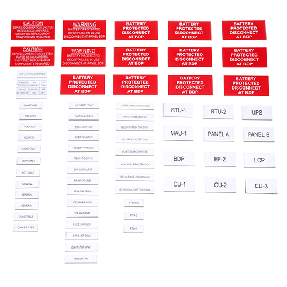 AllPoints 36199 Set Of Labels Romark Engraving