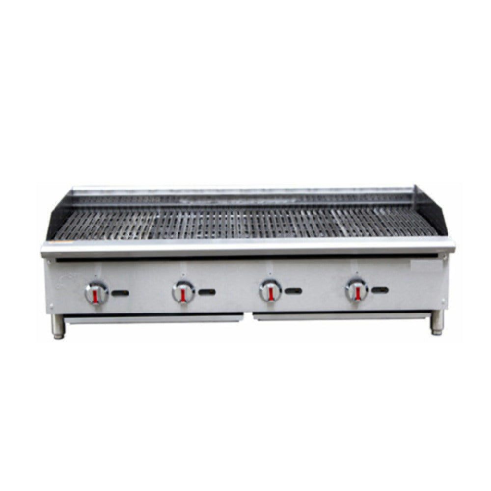 Hubert 55858 - Gas Charbroiler, 48"W X 29 1/2"D X 15 1/4"H, (4) Burners