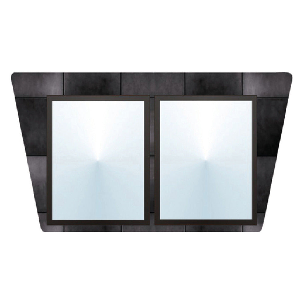 Hubert 48676 - Expressly HUBERT® Cubist Chef/Black Tile 2 Pocket Flat Top Menu Boards - 26"L X 15"H