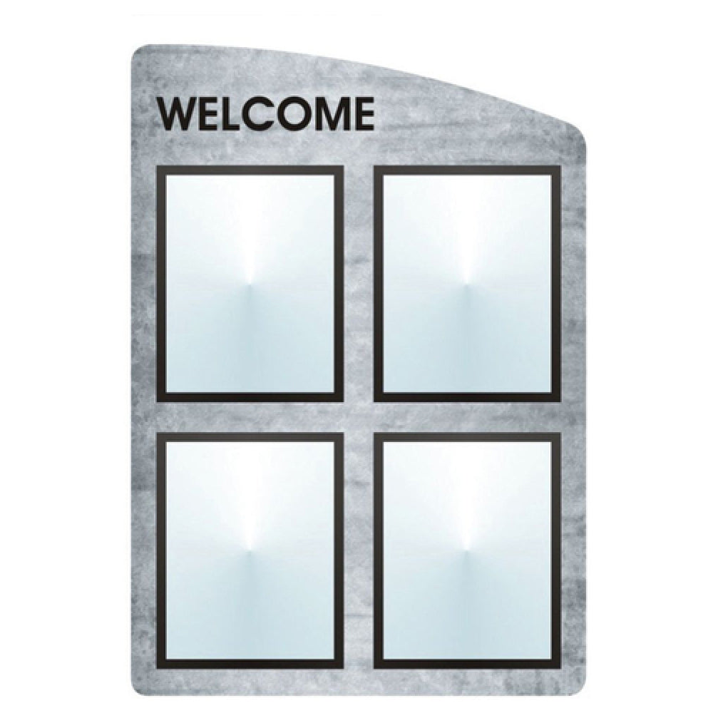 Hubert 32977 - Menu Board, 4-pocket, Wall-mount