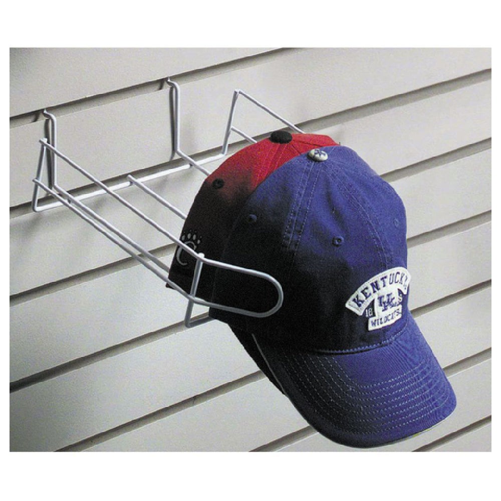 Hubert 68572 - Slatwall Hat/Cap Display Rack, Holds 10-caps, 8-1/2"W X 12"D X 2-3/4"H