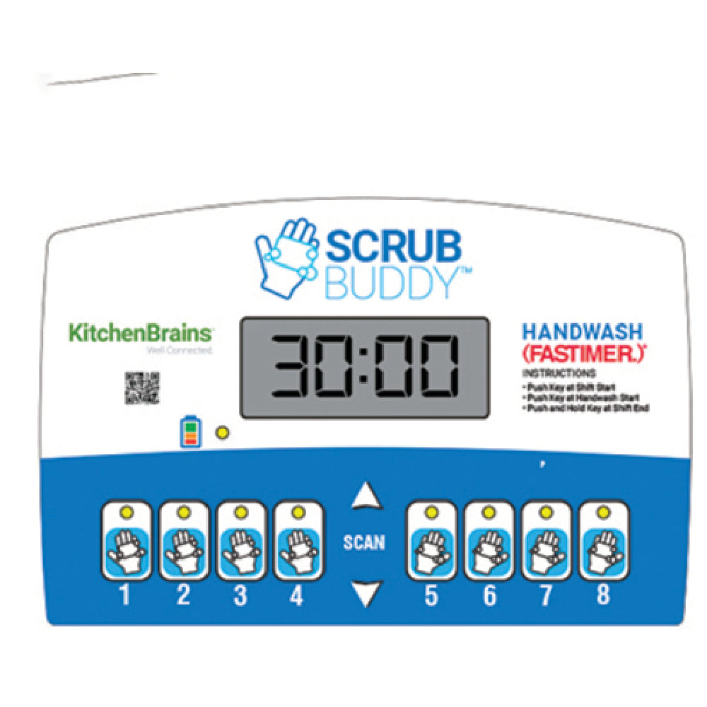 Kitchen Brains SCRUB_BUDDY Scrub Buddy™ Hand Washing Timer (8) Employee Handwash Buttons
