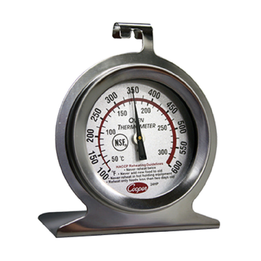 Cooper Atkins 24HP-01-1 Oven Thermometer HACCP Referenced 2" (5 Cm) Dia. Dial With Colored Zone Highlighting Proper Oven Temp. Range