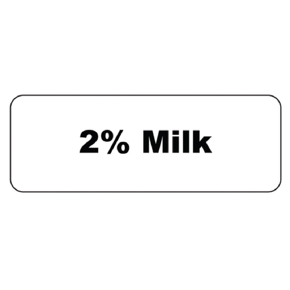 Service Ideas MT12 MagneTag "2% Milk" 3-1/2" X 1-1/4"