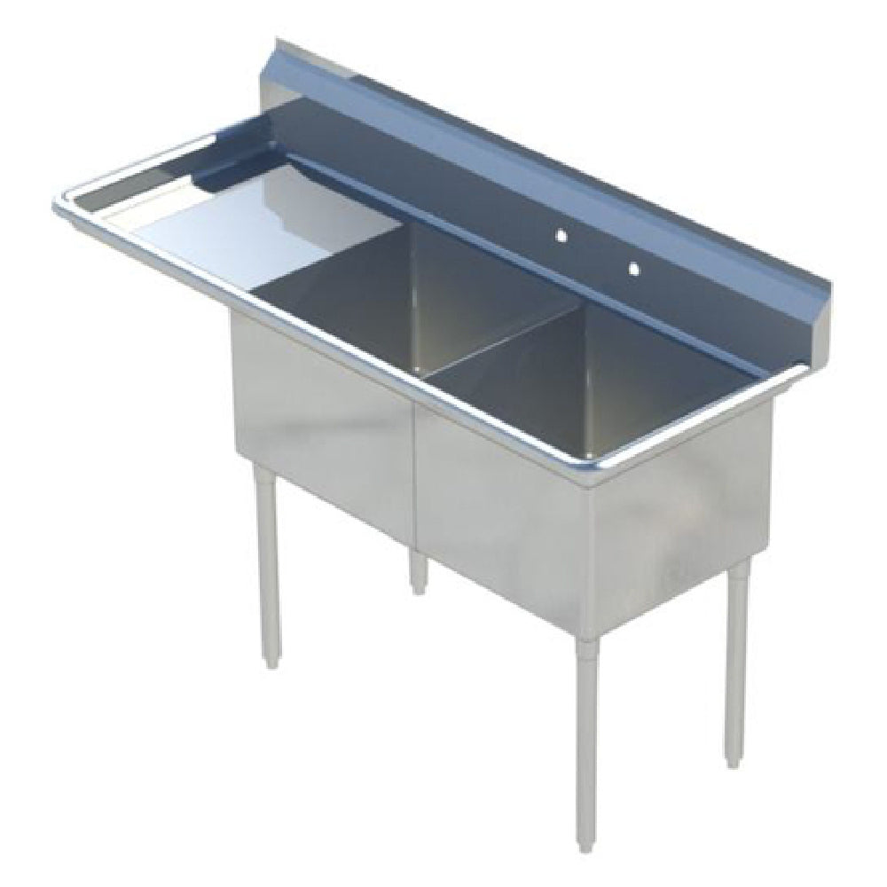 Sapphire Manufacturing SMS-2-1818L Sink 2-compartment 56-3/5"W X 23-1/2"D X 44-1/4"H Overall Size