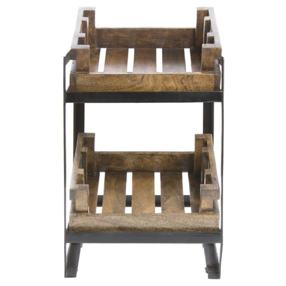 Hubert 39170 - Farmers Crate Stand, 2-tier, 12-3/4" X 13-1/2" X 19"H